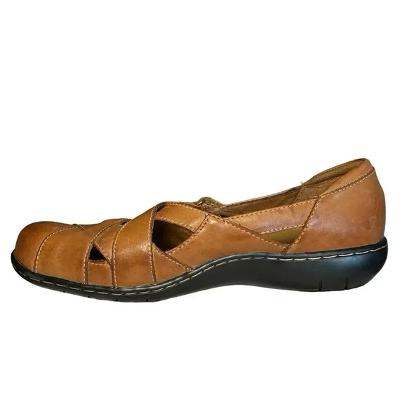 Clark’s Bendables Women’s Ashland Spin Q Leather Shoes Brown Size 8 - Picture 6 of 9